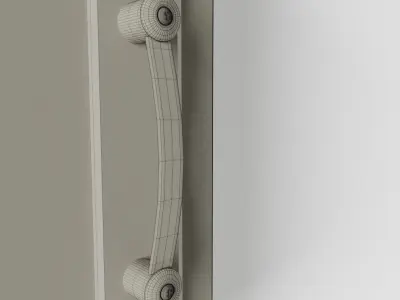 Small Vintage Kitchen Wall Cabinet 3D model