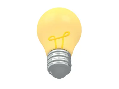 Light Bulb v1 008 Low-poly 3D model