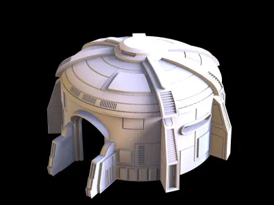 SCI FI Building - PRINTABLE MODEL 3D print model