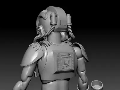 AT-AT Driver One6 Scale Custom STL Files 3D print model