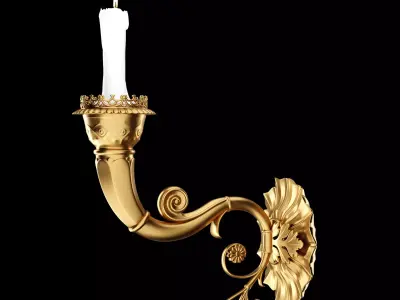 classic Candle Holder 3d Model Low-poly 3D model