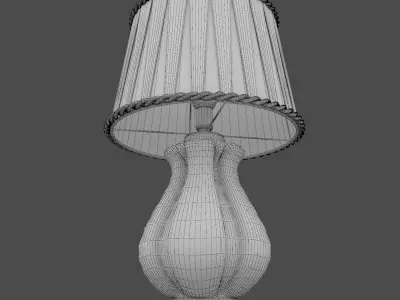 abajur lamp with shade 3D model