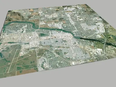 Cityscape Saskatoon Canada 3D model