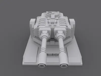 Laser Turret Low-poly 3D model
