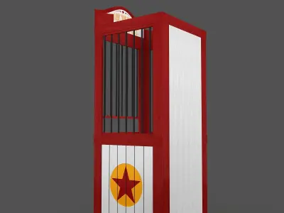 Ticket Booth Low-poly 3D model purchase