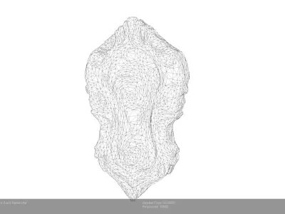 Low Poly Stylized Mystic Swirl Panel Low-poly 3D model