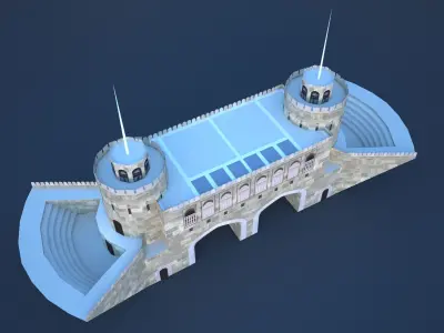 Muscat Gate Museum Low-poly 3D model