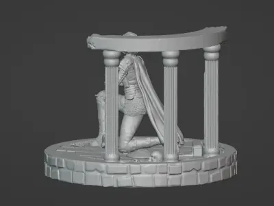 Elven Woman Warrior DND 3D print model