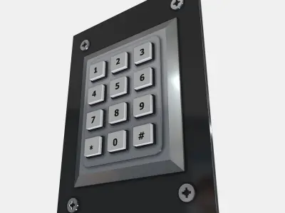 Security Keypad Low-poly 3D model