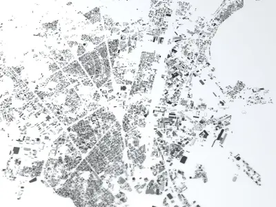 Dakar Streets and Buildings 3D model