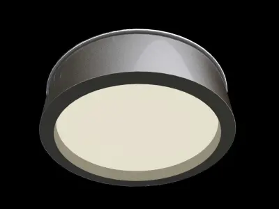 Round modern ceiling light fixture architectural scene lighting Low-poly 3D model