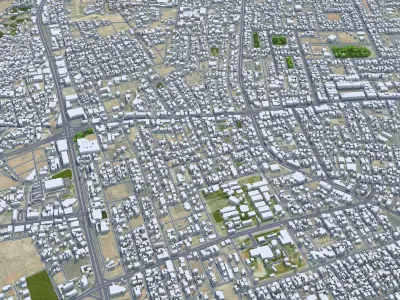 Unayzah Saudi Arabia Low-poly 3D model
