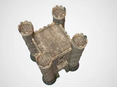 Castle Low-poly 3D model