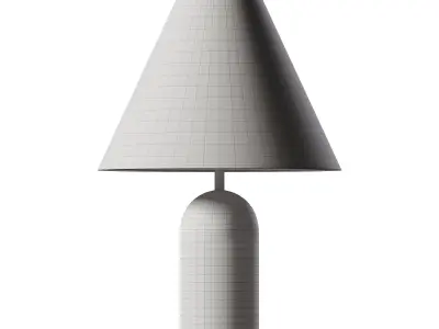 French Travertine Table Lamp I 3D model
