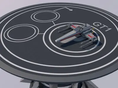Sci Fi Landing Pad Platform 3D model