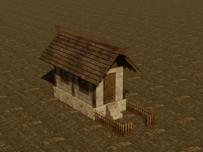 Medieval House 23 Free low-poly 3D model