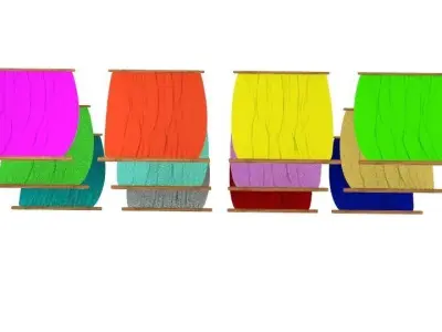 Peasant Front Door sun Guards Low-poly 3D model