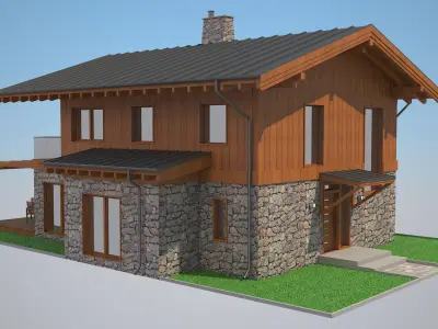 Chalet House 4 3D model