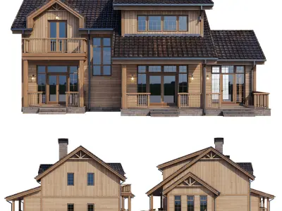 Modern house v58 3D model