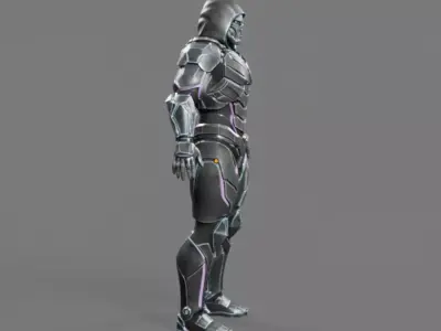 Cyber Ninja Character Futuristic CGI 3D Model Low-poly 3D model