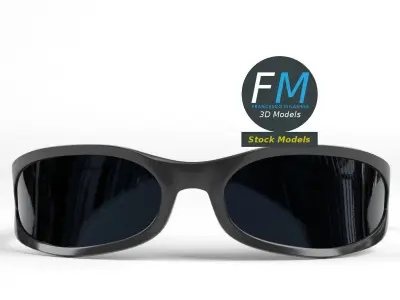 Sunglasses wrap around 3D model