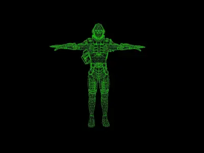 Sci Fi Soldier Low-poly 3D model