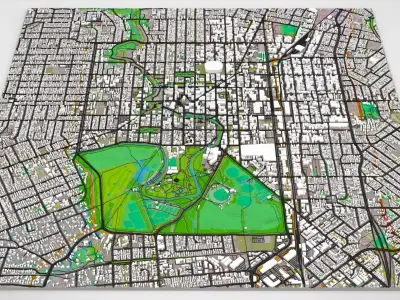 Cityscape Christchurch New Zealand 3D model