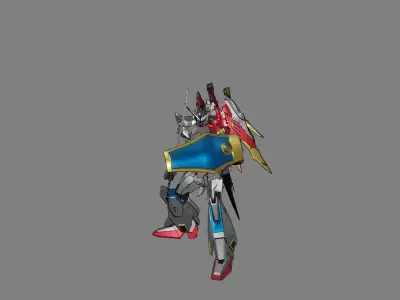 Attacker Gundam B 22 3D model