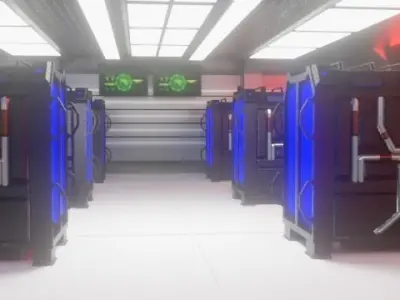Sci fi Generator Room 3D model