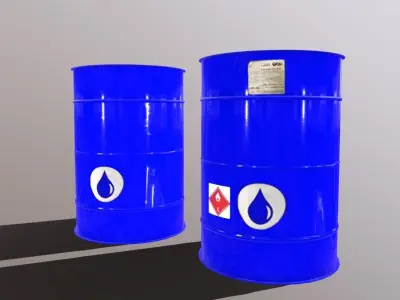 Imperial barrels Low-poly 3D model