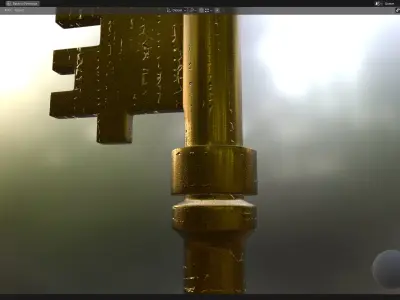 Old Key PBR 02 3D model