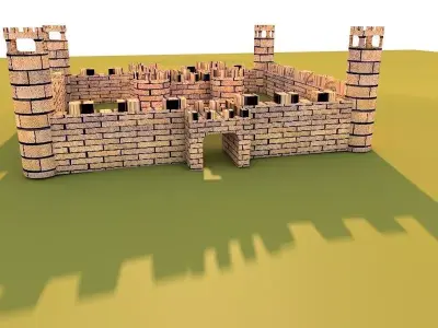 3d model castel square frame 3D model