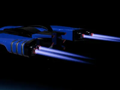 spaceship 3D model 6