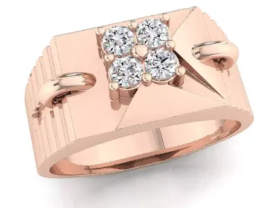 Small fancy mans ring 3D print model