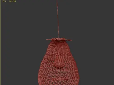 bamboo lamp 36 3D model