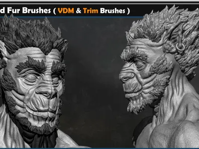 Hair and Fur Brushes Vol 02 Texture