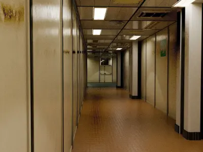 University-Office Hallway 3D model Low-poly 3D model