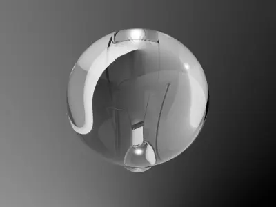 Realistic bulb light 3D model