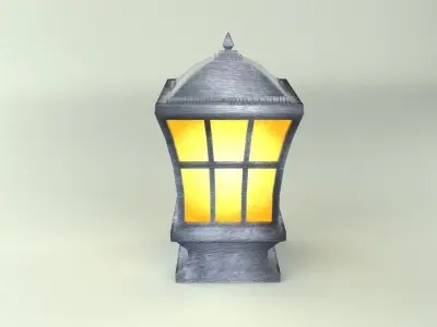 Outdoor Lamp Lantern Low-poly 3D model