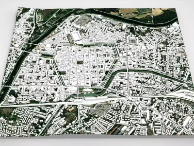 Cityscape Carcassonne France 3D model