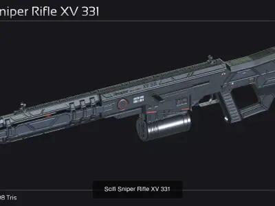 Scifi Sniper Rifle Collection 3D Model Pack