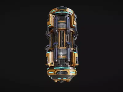 Battery 01 Low-poly 3D model