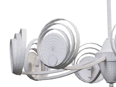 Minimalist chandelier with original design ISTAN by lalume 3D model