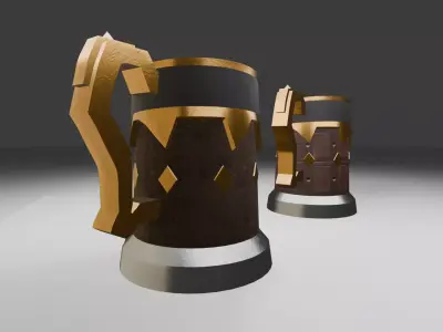 Fantasy Ale Mug Free low-poly 3D model
