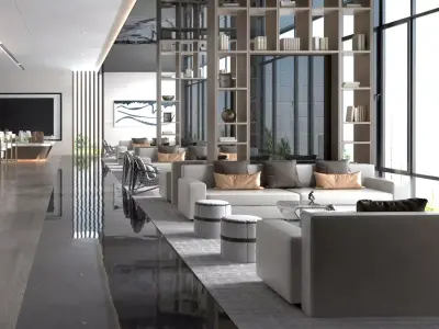 restaurant interior 3D model