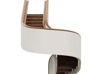 modern staircase with lighting 3D model