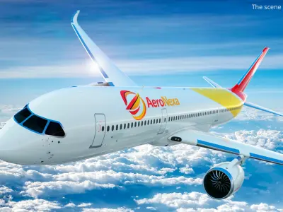  Widebody Passenger Jet Aircraft Simplified 