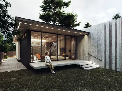 Minimal Forest House scene 3D model