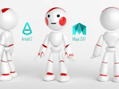 Cartoon Robot Character 3D model