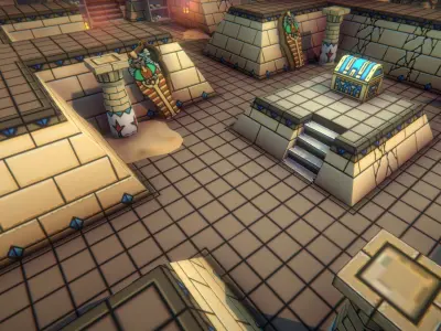 EnviroKit - THE PYRAMID - Retro Lowpoly Low-poly 3D model